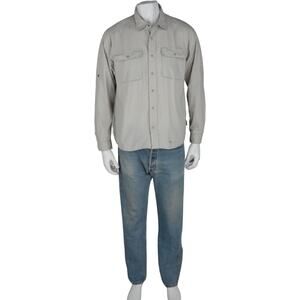 Patagonia Puckered Crinkle Plaid Check Snap Fishing Travel El Ray Shirt M